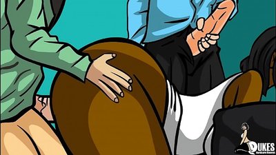 Öğrenciler okuldan sonra siyah öğretmen ile seks